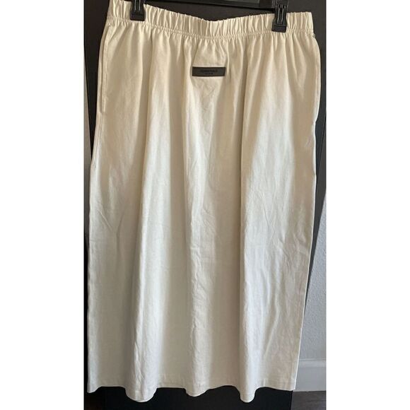 FEAR OF GOD ESSENTIALS  Midi Skirt in Natural Size XL - Picture 5 of 6